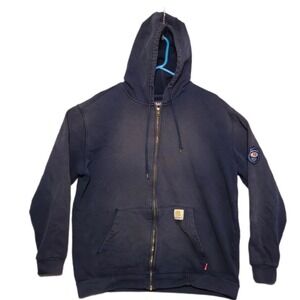 Bocomal FRC2509 Flame Resistant Zip Hoodie Mens XL Navy Blue NFPA 2112 CAT2